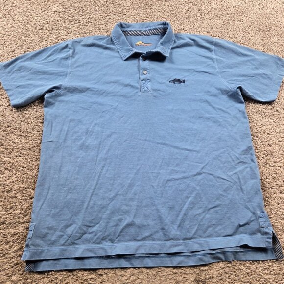 Orvis Polo Shirt Mens Large Blue Short Sleeve Casual Performance Golf - Picture 2 of 6